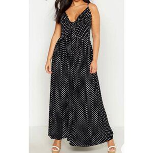 Boohoo Polk-a-dot Maxi Dress